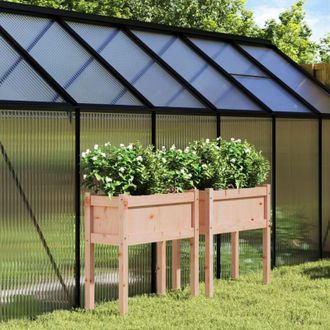 vidaXL Fioriere da Giardino 2 pz con Gambe Legno Massello di Douglas - Vidaxl