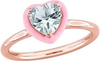 Rina Limor Rose Gold Over Silver 1.00 Ct. Tw. Aquamarine Ring