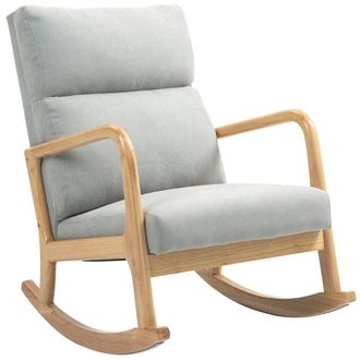 HOMCOM Silla mecedora 65x87x94.5 cm gris