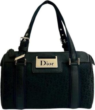 Dior Pre-owned Handbags, female, Black, Size: ONE SIZE Pre-owned Vintage Canvas Handbag