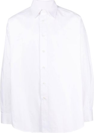 Diesel embroidered-logo detail shirt - men - Cotton - 46 - White