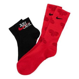 Nike Everyday Essentials Crew and Ankle Socks Red Black DR9725-900
