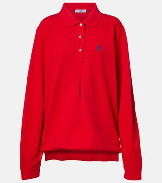 Prada Polo de piqu&eacute; de algod&oacute;n con logo