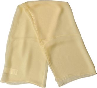 Dolce & Gabbana Light Yellow Silk Wrap Shawl Foulard 100cm x 99cm Womens Scarf