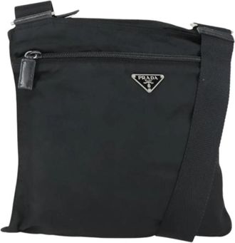 Prada Pre-owned Nylon Cross Body Bag - Dames - Vintage Schoudertas - Zwart - ONE Size - Nylon - Vintage