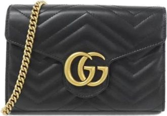Gucci Pre-owned GG Marmont Schoudertas - Dames - Vintage Schoudertas - Zwart - ONE Size - Vintage