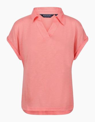 Regatta Womens Collared Neck Short Sleeve Polo Shirt - Orange - Size: 18