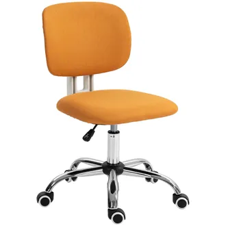 Vinsetto Vinsetto - Silla De Oficina Sin Brazos Silla De Escritorio Giratoria Tapizado De Tela Con Altura Ajustable Estilo Moderno Carga 120 Kg 48x53x80-90 Cm
