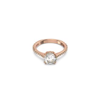 Swarovski Constella WoMens Gold Plated Metal Ring - Rose 5638548 Gold Tone - Size O