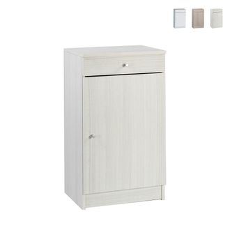 OEM Armario Bajo Polivalente De Una Puerta Y Un Caj&oacute;n Eucalipto 46x34x H80 Cm
