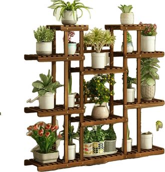 OEM Soporte Para Plantas, Dise&ntilde;o De 11 Niveles, Construcci&oacute;n Robusta, Marr&oacute;n