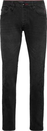 Philipp Plein Jeans con ricamo - Nero