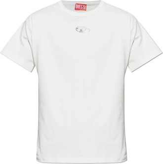 Diesel T-Shirt T-Norm-Iod - Heren - T-shirts - Wit - M - Katoen - Tops