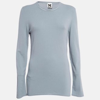 M Missoni M Missoni Grey Knit Full Sleeve Top