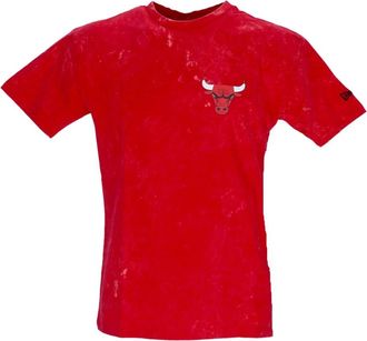New Era New Era, T-Shirts, male, Red, Size: XL Chicago Bulls Graphic Tee Washed Red