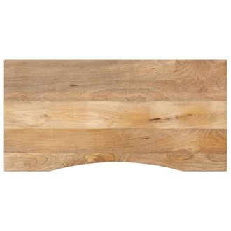 Berkfield Home Desk Top with Curve 120x60x2.5 cm Solid Wood Rough Mango in Brown
