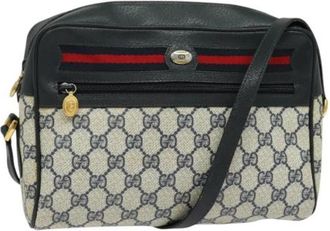 Gucci Pre-owned Leather gucci-bags - Dames - Vintage Schoudertas - Blauw - ONE Size - Leer - Vintage