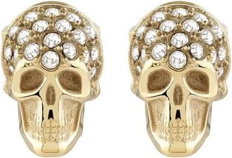 Philipp Plein Skull Detail Earrings - Dames - Oorbellen - Geel - ONE Size - Accessoires