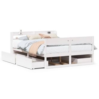 Berkfield Home Bed Frame without Mattress White 140x200 cm Solid Wood Pine