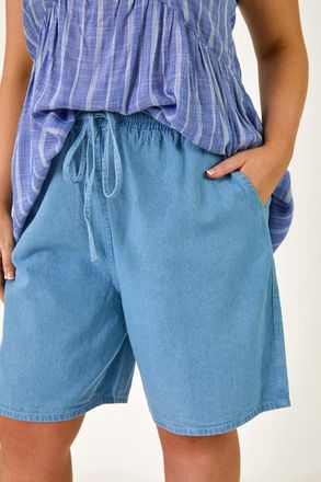 Roman Tie Waist Denim Short