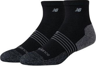 New Balance Unisex Pro Training Cushion QTR Socks 2 Pack in Nero, Nylon, Taglia XL
