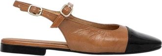 Billi Bi Slingback Ballerinas met Cape Neus - Dames - Ballerinas - Bruin - 36 EU - Leer - Schoenen