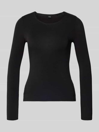 HUGO BOSS Slim Fit lang&auml;rmliges Unterhemd mit Woll-Anteil Modell B.PURE in Black, Gr&ouml;&szlig;e S