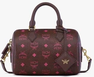 MCM Ella Boston Bag in Maxi Visetos in Cinnamon at Nordstrom