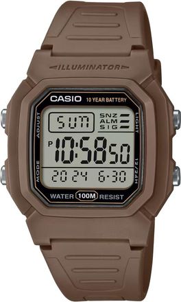 Casio Mens Water-Resistant Digital Watch with Brown Strap - W-800H-5AVCF
