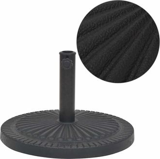 vidaXL Base De Sombrilla De Resina Redonda Negro 29 Kg Vidaxl