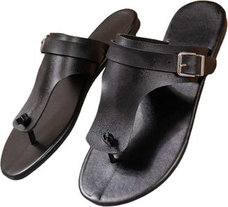 Generic Flip Flops Womens Black Beach Sandals, Hollow Casual Slippers, Flat Shoes, Retro Sandals, Womens Summer Shoes, Breathable Shoes Without Laces, black, 