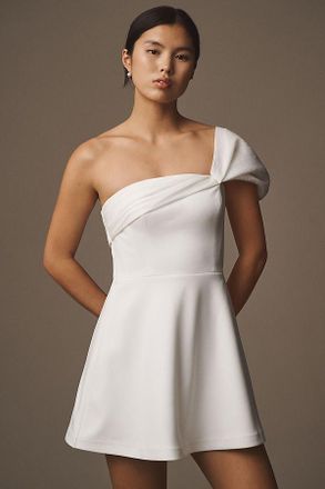 Dress The Population Olive One-Shoulder Mini Dress