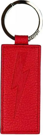 Neil Barrett Leren Sleutelhanger - Heren - Sleutelhangers & Tashangers - Rood - ONE Size - Leer - Accessoires