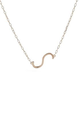 Alex and Ani Gold Elongated Initial Pendant Necklace in Gold - S at Nordstrom