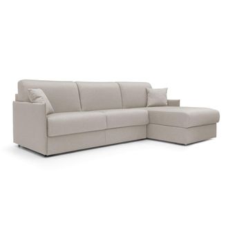 Divani.Store Sof&aacute; esquinero convertible impermeable 252 cm derecho crema