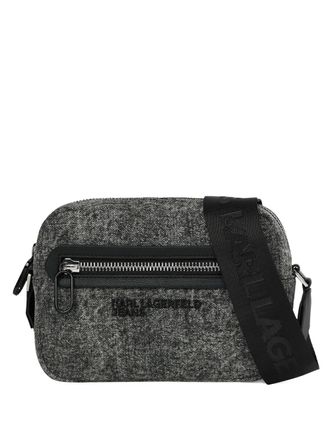 Karl Lagerfeld washed-denim bag - men - Cotton/Polyurethane - One Size - Grey