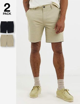 Jacamo 2 Pack Chino Shorts