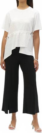 Joseph Ribkoff Jersey Bungee Top In White