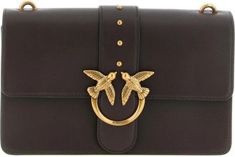 Pinko The Love One Classic - Dames - Schoudertassen - Bruin - ONE Size - Katoen - Tassen