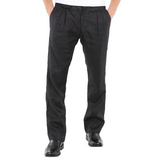 Burberry Mens Black Zip-detailed Trousers, Size 46 (Waist Size 31.1)