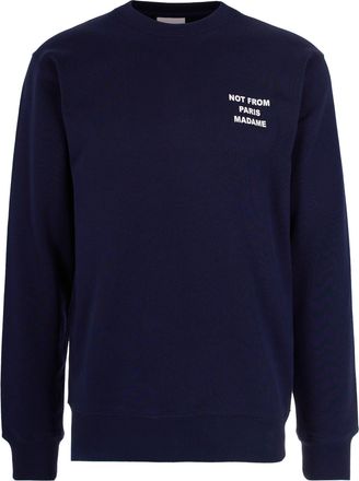 Dr&ocirc;le de Monsieur Crew Neck Sweatshirt with Ribbed Cuffs