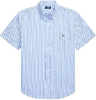 Ralph Lauren Overhemden, Heren, Blauw, S, Korte mouwen shirts