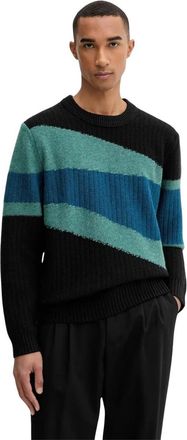 Paul Smith Trui met ronde hals - Heren - Ronde hals truien - Zwart - XL - Wol - Truien & Vesten