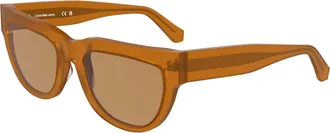Calvin Klein Brown Cat Eye Ladies Sunglasses CKJ25600S 201 54