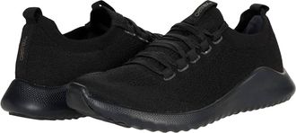 Aetrex Womens Carly Knit Sneakers In Black/ Black