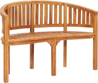 vidaXL Banco Con Forma De Banana Madera Maciza De Teca 120 Cm Vidaxl
