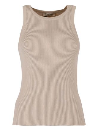 Max Mara ribbed tank top - women - Fabric - M - Neutrals