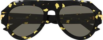 Bottega Veneta Mitre Aviator Zonnebril - unisex - Zonnebrillen - Veelkleurig - 53 MM - Accessoires