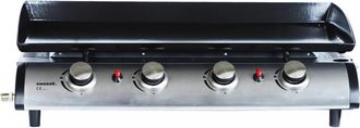 Sweeek Plancha de asar a gas de 4 fuegos, 10 kW