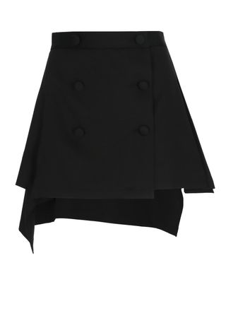 Vivienne Westwood Asymmetric Hem Mini Skirt with Front Button Fastening